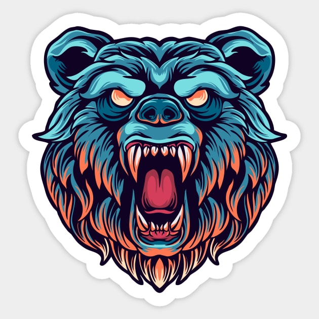 Angry Bear Illustration